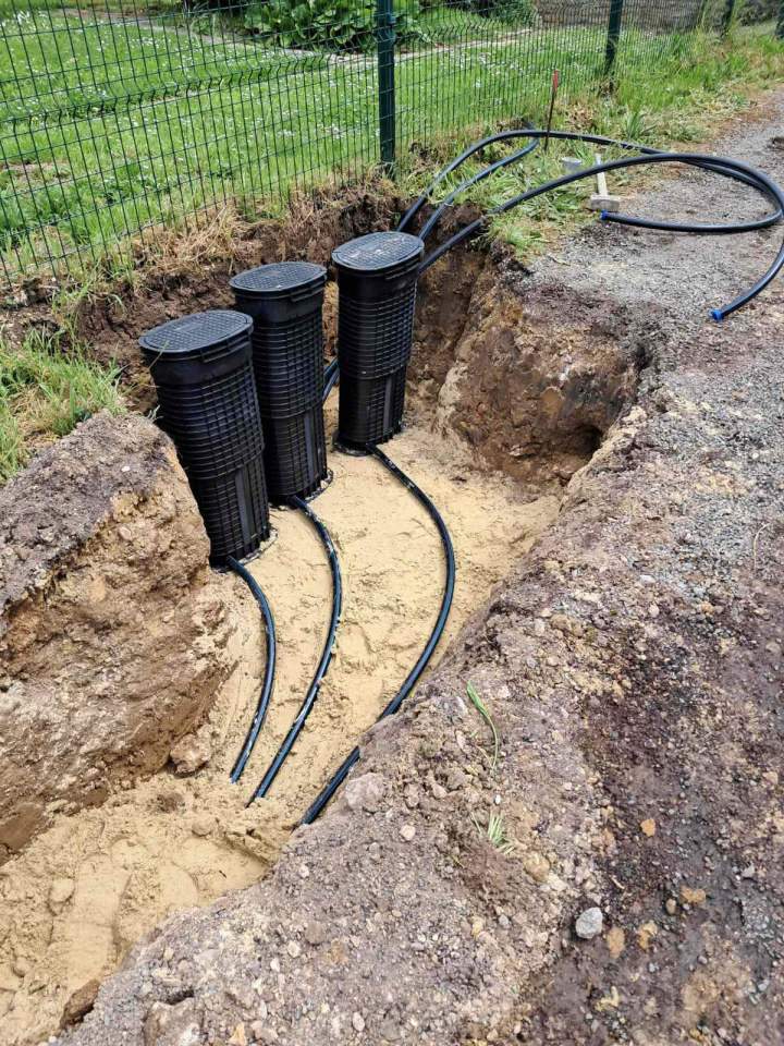 Création réseau d'eau Rue Narcisse Aussenard à Sagy Val d'Oise